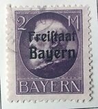 [King Ludwig III Overprinted "Freistaat Bayern", type P14]