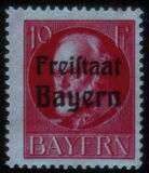 [King Ludwig III Overprinted "Freistaat Bayern", type P3]