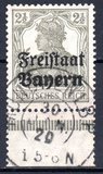 [German Empire Postage Stamps Overprinted "Freistaat Bayern", type O]