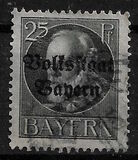 [Overprinted "Volksstaat Bayern", type N6]