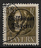 [Overprinted "Volksstaat Bayern", type N9]