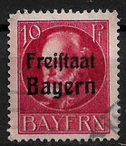 [Overprinted "Volksstaat Bayern", type N3]