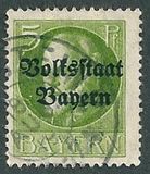 [Overprinted "Volksstaat Bayern", type N1]