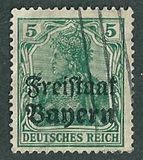 [German Empire Postage Stamps Overprinted "Freistaat Bayern", type O2]