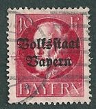 [Overprinted "Volksstaat Bayern", type N3]