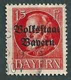 [Overprinted "Volksstaat Bayern", type N4]