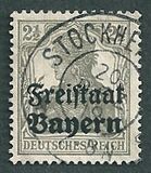 [German Empire Postage Stamps Overprinted "Freistaat Bayern", type O]