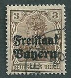 [German Empire Postage Stamps Overprinted "Freistaat Bayern", type O1]