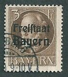 [King Ludwig III Overprinted "Freistaat Bayern", type P]