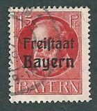 [King Ludwig III Overprinted "Freistaat Bayern", type P4]