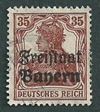 [German Empire Postage Stamps Overprinted "Freistaat Bayern", type O8]