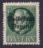 [Overprinted "Volksstaat Bayern", type N2]