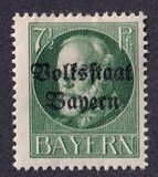 [Overprinted "Volksstaat Bayern", type N2]