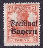 [German Empire Postage Stamps Overprinted "Freistaat Bayern", type O3]