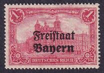 [German Empire Postage Stamps Overprinted "Freistaat Bayern", type O12]