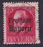 [King Ludwig III Overprinted "Freistaat Bayern", type P3]