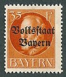 [Overprinted "Volksstaat Bayern", type N8]