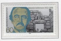 [The 100th Anniversary of the Death of Heinrich Schiliemann, Archaeologist, type AVB]