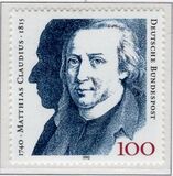 [The 250th Anniversary of the Birth of Matthias Claudius, Poet, type AUU]