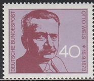 [The 100th Anniversary of the Birth of Otto Wels, Social Democrat, type UY]