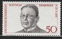 [The 100th Anniversary of the Birth of Matthias Erzberger, Polititian, type YF]