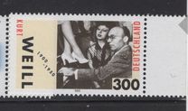 [The 100th Anniversary of the Birth of Kurt Weill, 1900-1950, tip BTA]