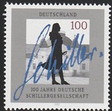 [The 100th Anniversary of the German Schiller Society, tip BHE]