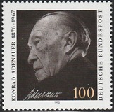 [The 25th Anniversary of the Death of Dr.Konrad Adenauer, Federal Chancellor, type AZV]