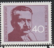 [The 100th Anniversary of the Birth of Otto Wels, Social Democrat, type UY]