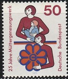 [The 25th Anniversary of the German Maternal Rest and Well-Being Foundation, type WX]