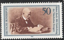 [The 100th Anniversary of the Discovery of Tuberkelbacille by Robert Koch, tip AHN]