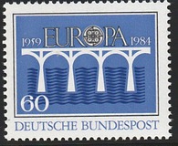 [EUROPA Stamps - Bridges - The 25th Anniversary of C.E.P.T., type AKX]