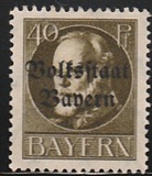 [Overprinted "Volksstaat Bayern", type N9]