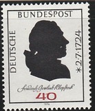 [The 250th Anniversary of the Birth of Friedrich Gottlieb Klopstock, Poet, type WB]