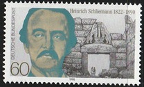 [The 100th Anniversary of the Death of Heinrich Schiliemann, Archaeologist, type AVB]