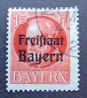 [King Ludwig III Overprinted "Freistaat Bayern", type P4]