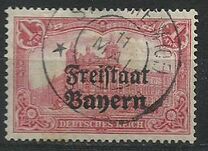 [German Empire Postage Stamps Overprinted "Freistaat Bayern", type O12]