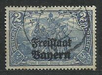 [German Empire Postage Stamps Overprinted "Freistaat Bayern", type O13]