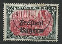 [German Empire Postage Stamps Overprinted "Freistaat Bayern", type O15]