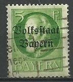 [Overprinted "Volksstaat Bayern", type N1]