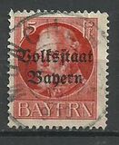 [Overprinted "Volksstaat Bayern", type N4]