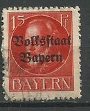 [Overprinted "Volksstaat Bayern", type N4]