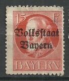 [Overprinted "Volksstaat Bayern", type N4]