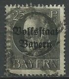 [Overprinted "Volksstaat Bayern", type N6]