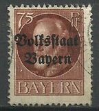 [Overprinted "Volksstaat Bayern", type N12]