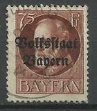 [Overprinted "Volksstaat Bayern", type N12]