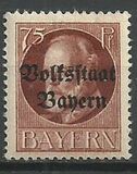 [Overprinted "Volksstaat Bayern", type N12]