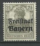 [German Empire Postage Stamps Overprinted "Freistaat Bayern", type O]