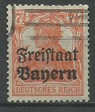 [German Empire Postage Stamps Overprinted "Freistaat Bayern", type O3]