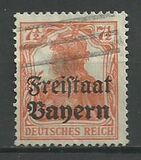 [German Empire Postage Stamps Overprinted "Freistaat Bayern", type O3]